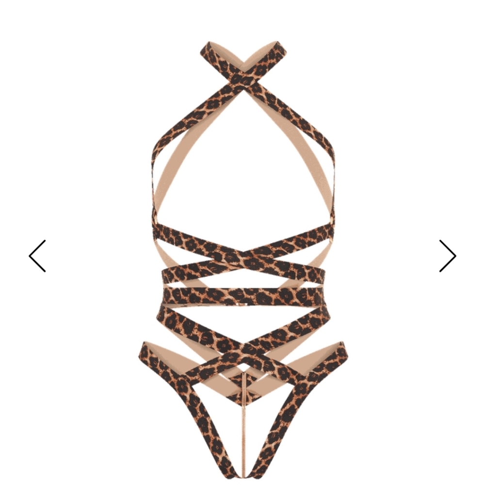 Nwt Agent provocateur Minxy leopard strappy playsuit M/L